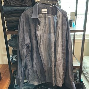 CALVIN KLEIN 17 36/37 BUTTON DOWN SLIM FIT